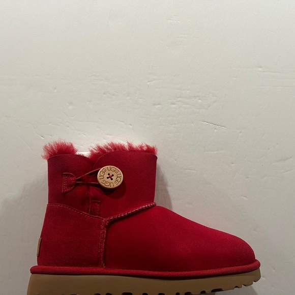 Ugg, Mini Bailey Button 2, 1016422, Red - Picture 10 of 13